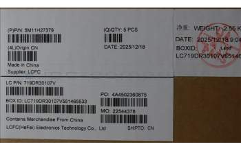 Lenovo 5M11H27379 MECH_ASM KBD Cc GER BKLT(SUN) UK BK