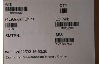 Lenovo 5M11H44063 Lenovo LCD Module, 14\", 2.2K, Non-Touch, Anti-Glare, IPS, 300nit, 100%sRGB, FHD RGB+IR Camera