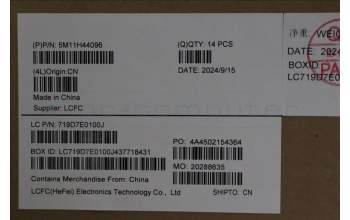 Lenovo 5M11H44096 Lenovo LCD Module,14\",WUXGA,Non-Touch,Anti-Glare,IPS,400nit,100% sRGB,w/FHD RGB Camera