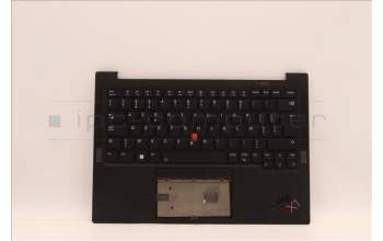 Lenovo 5M11H44355 C-Cover with keyboard, Belgian, Deep Black, Backlight, WWAN, UK