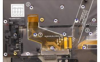 Lenovo 5M11H44355 C-Cover with keyboard, Belgian, Deep Black, Backlight, WWAN, UK