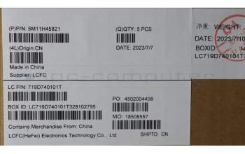 Lenovo 5M11H45821 MECH_ASM KBD BZL,WL,GY,SRX,TUR