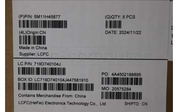 Lenovo 5M11H45877 MECH_ASM KBD BZL,WL,GY,SRX,KOR