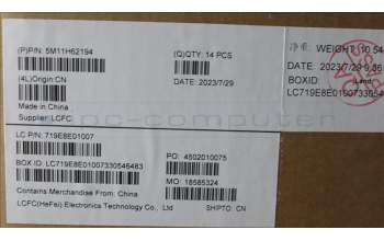 Lenovo 5M11H62194 Lenovo LCD Module,14\",WUXGA,Touch,Anti-Glare,IPS,400nit,100% SRGB