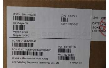 Lenovo 5M11H62327 MECH_ASM BL KB GY FPR SPA SRX