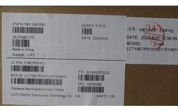 Lenovo 5M11H62582 MECH_ASM BL KB BK FPR ARA SRX