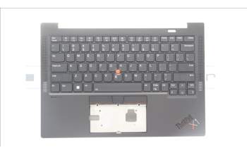 Lenovo 5M11H62608 C-Cover with keyboard, USA English, Black, Backlight, Fingerprint, US