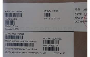 Lenovo 5M11H62653 MECH_ASM BL KB BK FPR ITA CHY