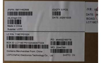 Lenovo 5M11H62688 MECH_ASM BL KB BK FPR RUS CHY