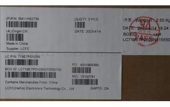 Lenovo 5M11H62739 MECH_ASM BL KB BK FPR WW ARA SRX