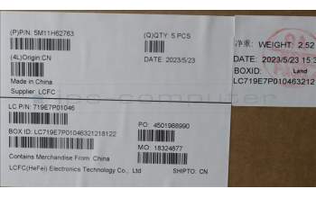 Lenovo 5M11H62763 MECH_ASM BL KB BK FPR WW DEN SRX