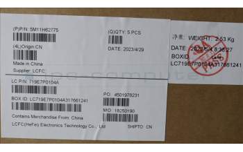 Lenovo 5M11H62775 C-Cover with keyboard, French, Black, Backlight, WWAN, US