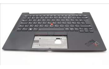 Lenovo 5M11H62775 C-Cover with keyboard, French, Black, Backlight, WWAN, US