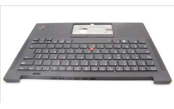 Lenovo 5M11H62775 C-Cover with keyboard, French, Black, Backlight, WWAN, US