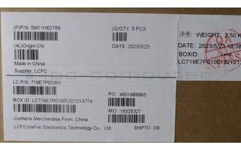 Lenovo 5M11H62789 MECH_ASM BL KB BK FPR WW HBW CHY