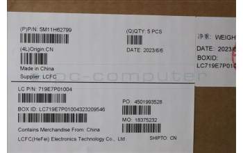 Lenovo 5M11H62799 MECH_ASM BL KB BK FPR WW ILD SRX