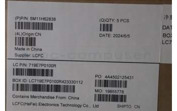 Lenovo 5M11H62838 MECH_ASM BL KB BK FPR WW SLV CHY