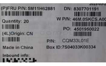 Lenovo 5M11H62881 MECH_ASM FR MECH_ASM D COVER YG BK L13