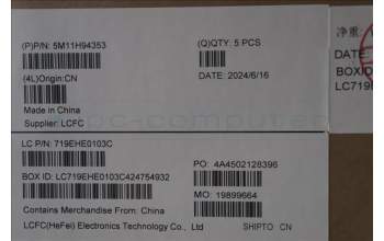 Lenovo 5M11H94353 MECH_ASM KB BK MG UKR PMX