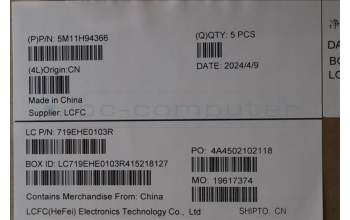 Lenovo 5M11H94366 MECH_ASM BL KB BK MG BUL CHY