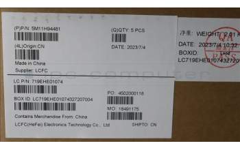 Lenovo 5M11H94481 MECH_ASM BL KB BK MG WW BUL LTN