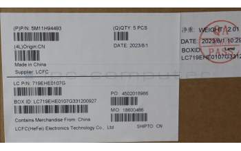 Lenovo 5M11H94493 MECH_ASM BL KB BK MG WW ENG LTN