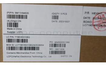 Lenovo 5M11H94535 MECH_ASM BL KB BK MG WW LA SPA LTN