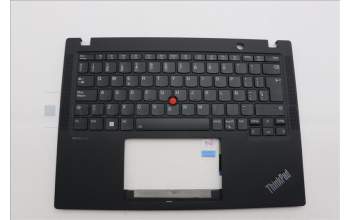 Lenovo 5M11H94556 C-Cover with keyboard, Spanish, Black, Backlight, WWAN, UK