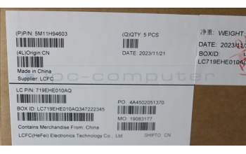 Lenovo 5M11H94603 MECH_ASM BL KB GY AL EURO ENG LTN
