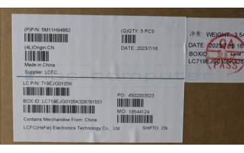 Lenovo 5M11H94862 MECH_ASM FRU KBD CCV BEL BL (LTN) UK BK