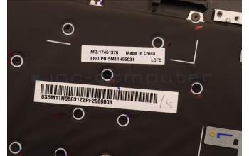 Lenovo 5M11H95031 MECH_ASM GP KBDBZL,BEL,WW,BK/BZ,CHY