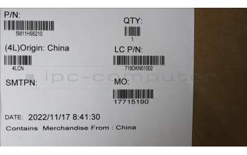 Lenovo 5M11H95210 Lenovo LCD Module, 13.3\", WUXGA, Anti-Glare, IPS, w/FHD&IR Hybrid Camera