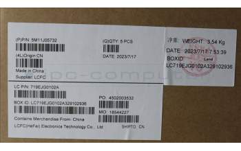 Lenovo 5M11J05732 MECH_ASM FRU KBD CCV UK BL (LTN) UK BK