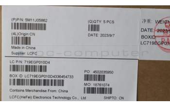 Lenovo 5M11J05862 MECH_ASM BL KB BK BUL SRX