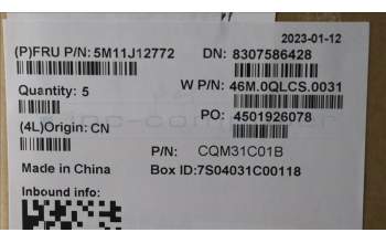 Lenovo 5M11J12772 MECH_ASM GRP_KBD_BZL_GRE_WL_BK_PMX