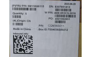 Lenovo 5M11K66115 MECH_ASM HYB/RTX WWAN D-Cover ASM,X1E5