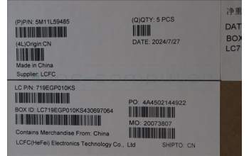 Lenovo 5M11L59485 MECH_ASM BL KB BK WW GRE CHY