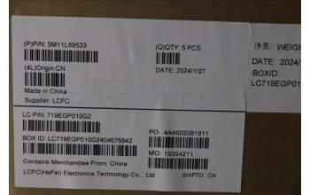 Lenovo 5M11L59533 MECH_ASM BL KB BK WW RUS CHY