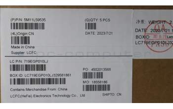 Lenovo 5M11L59535 MECH_ASM BL KB BK WW RUS SRX