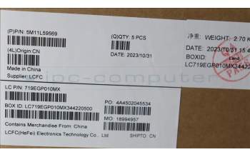 Lenovo 5M11L59569 C-Cover with keyboard, UK English, Black, Backlight, WWAN, UK