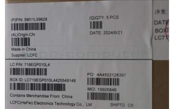 Lenovo 5M11L59628 MECH_ASM BL KB GY POR TRI