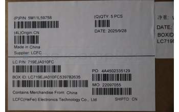 Lenovo 5M11L59758 MECH_ASM FRU KB CCV JPN JP (TRI) BK