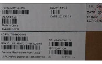 Lenovo 5M11L64116 MECH_ASM KBD W C GER BKLT PMX UK BK