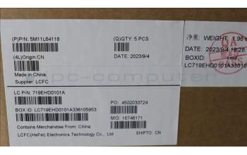 Lenovo 5M11L64118 MECH_ASM KBD W C GRE BKLT LTN US BK
