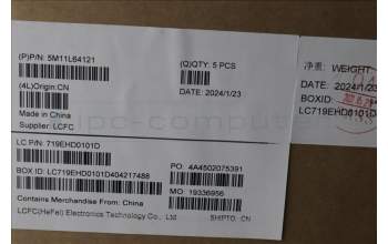 Lenovo 5M11L64121 MECH_ASM KBD W C HBW BKLT LTN US BK