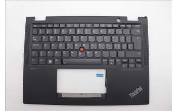 Lenovo 5M11L64165 C-Cover with keyboard, Switzerland, Black, Backlight, UK
