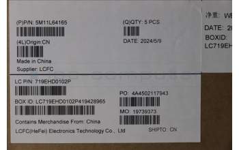 Lenovo 5M11L64165 C-Cover with keyboard, Switzerland, Black, Backlight, UK