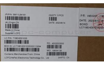 Lenovo 5M11L64181 MECH_ASM KBD W C UK BKLT LTN UK BK