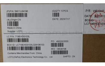 Lenovo 5M11L64196 MECH_ASM KBD W C BEL BKLT LTN WW UK BK