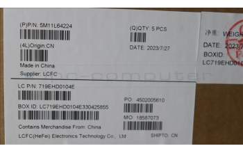 Lenovo 5M11L64224 MECH_ASM KBD W C FRA BKLT PMX WW UK BK